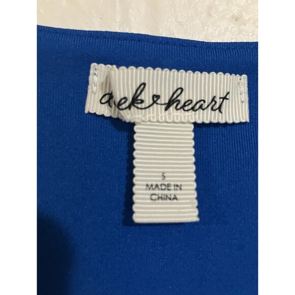 Derek Heart Women's Stretch Dress With Gold Rings on Top Size S SMALL Color Blue - Picture 6 of 8